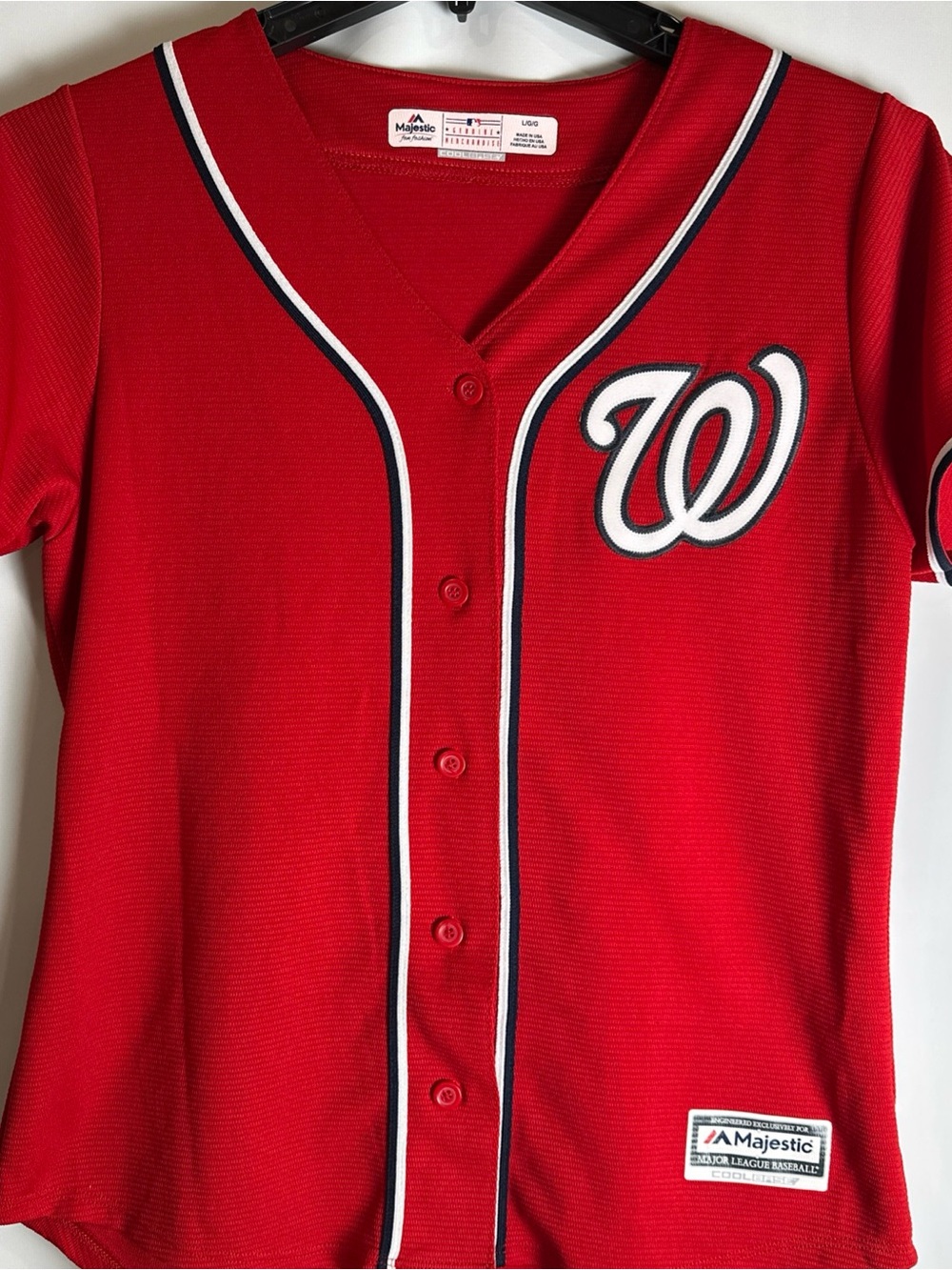 Majestic Women’s Washington Nationals Red Baseball Jersey - Picture 6 of 9